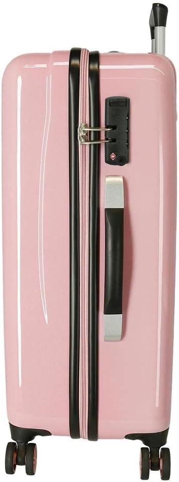 Pepe Jeans Carol Koffer, mittelgross, Rosa, 48 x 68 x 26 cm, starr, ABS-Verschluss TSA, 70 l, 3 kg,