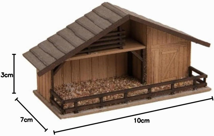 Noch 14394 Weihnachtsmarkt-Krippe mit Figuren in Holzoptik