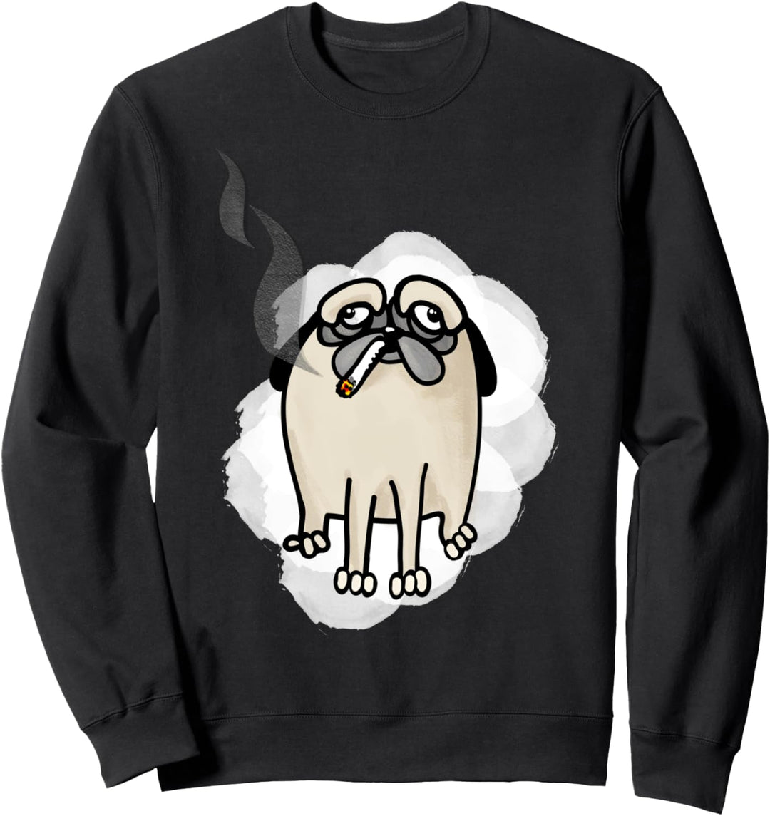 Hund raucht Ziggi Lustiges Geschenk Fun Sweatshirt