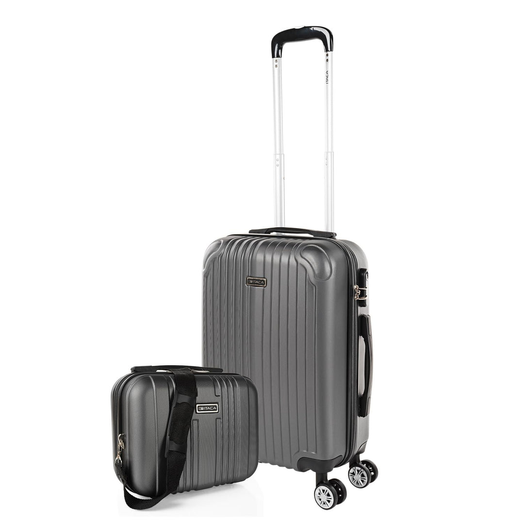 ITACA - Trolley Handgepäck Cabin Trolley Koffer Reisekoffer Hartschalenkoffer mit Zahlenschloss - Ka