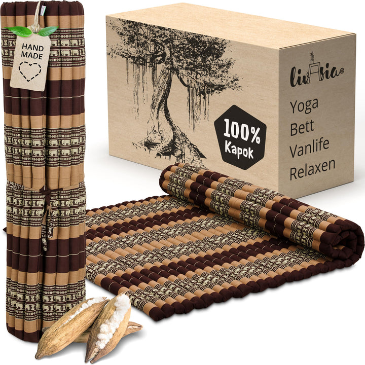Asia WOHNSTUDIO livasia Rollmatte XXL breit Doppelbett - 200x145x4,5cm - Gästebett Gästematratze 2 P