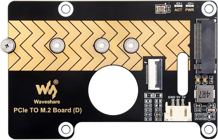 PCIe to M.2 Adapter Board (D) for Raspberry Pi 5 8Gbps Data Rate Compatible with 2280/2260 / 2242/22