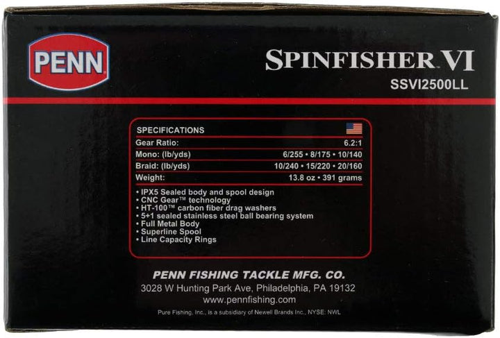 PENN Spinfisher VI Spinnrolle 2500 Live Liner, 2500 Live Liner