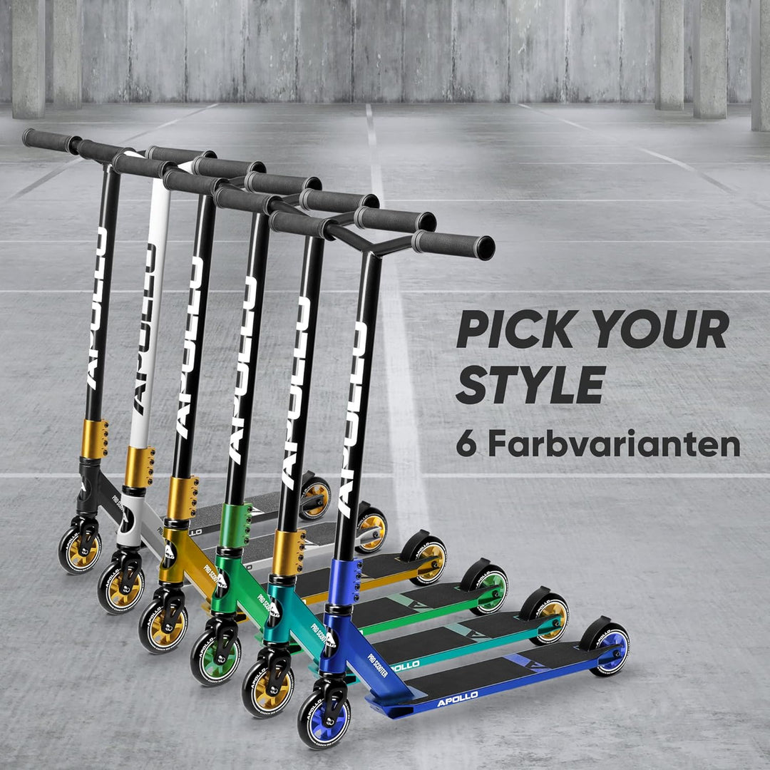 Apollo Stunt Scooter - Star Pro, eloxierter Profi Stuntroller, Kinder Scooter mit ABEC 9 Kugellagern