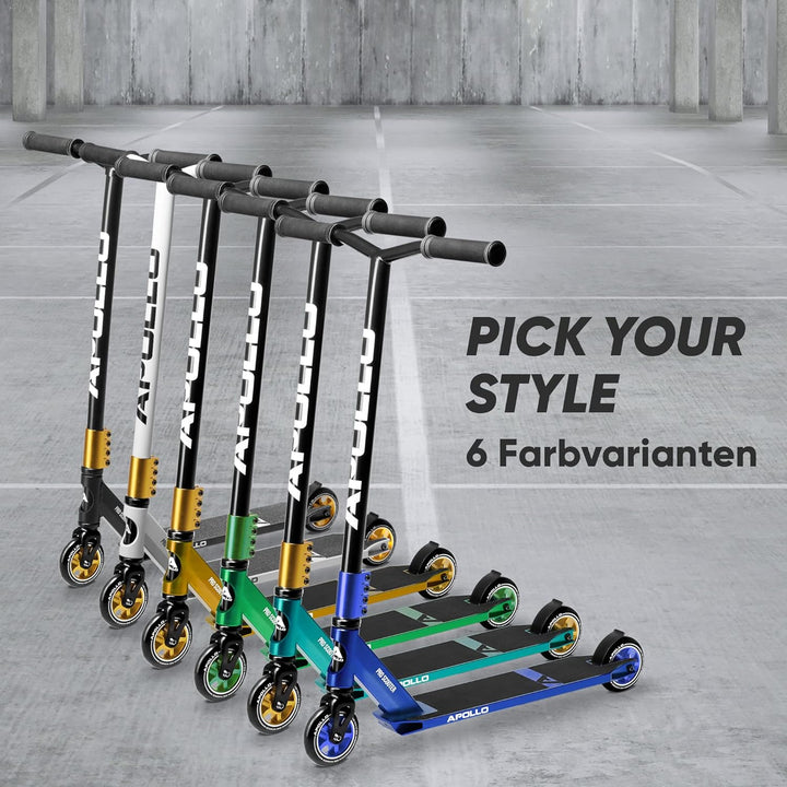 Apollo Stunt Scooter - Star Pro, eloxierter Profi Stuntroller, Kinder Scooter mit ABEC 9 Kugellagern