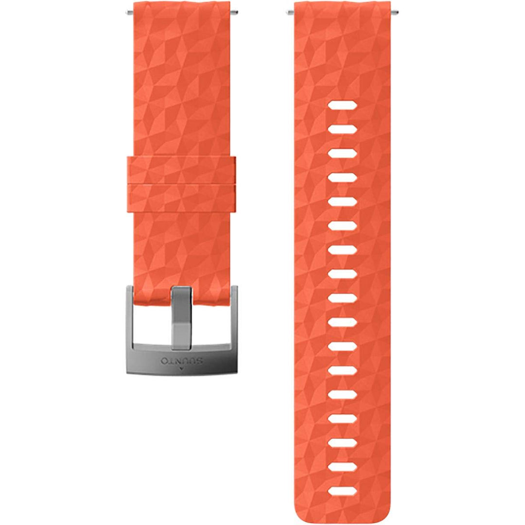Suunto Ersatz-Uhrenarmband, für alle Suunto Spartan Sport Wrist HR Uhren, Silikon Koralle/Silber, Ko