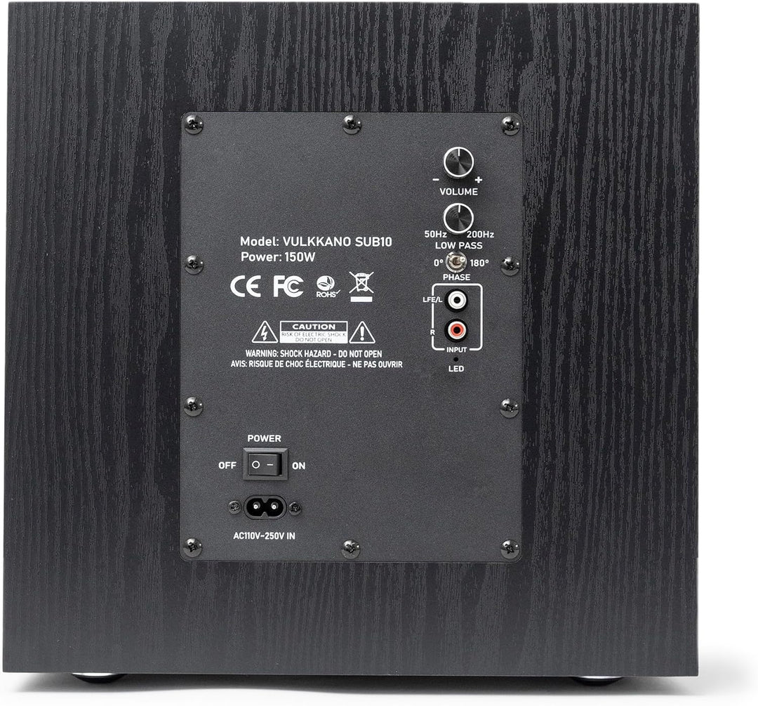 VULKKANO SUB10 Subwoofer Activ 10 Zoll, Frequenz: 40 Hz-200 Hz
