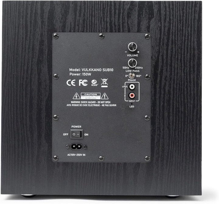 VULKKANO SUB10 Subwoofer Activ 10 Zoll, Frequenz: 40 Hz-200 Hz