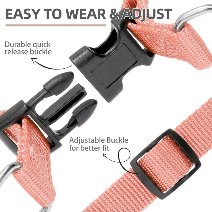 Pupteck Zerrfreies weiches verstellbares Hundegeschirr aus Nylon, einfaches Step-in Welpen-Weste für