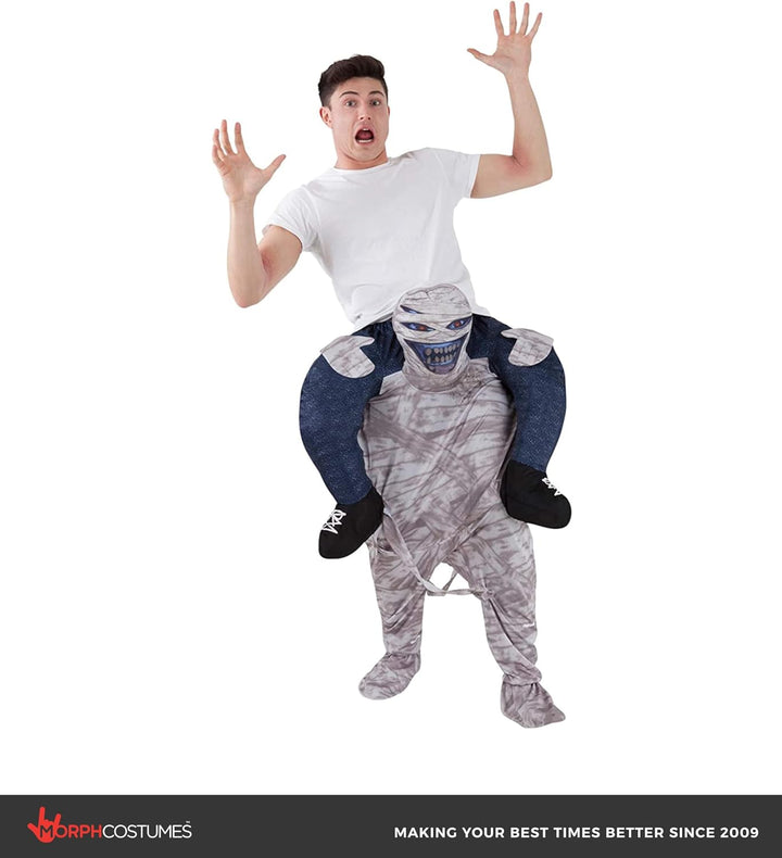 Morph Mumien Huckepack Kostüm für Erwachsene, Halloween Karneval, Damen Herren, Mumie