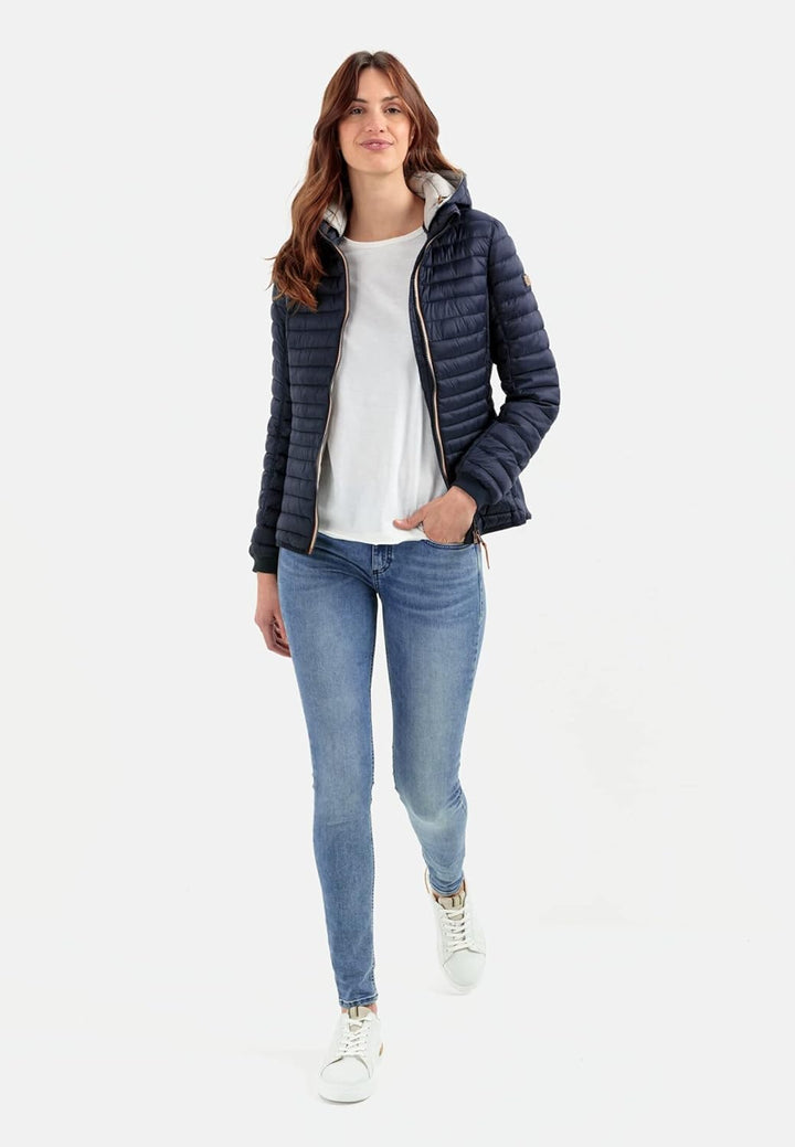 camel active Damen Steppjacke aus recyceltem Polyester 34 Dunkelblau, 34 Dunkelblau