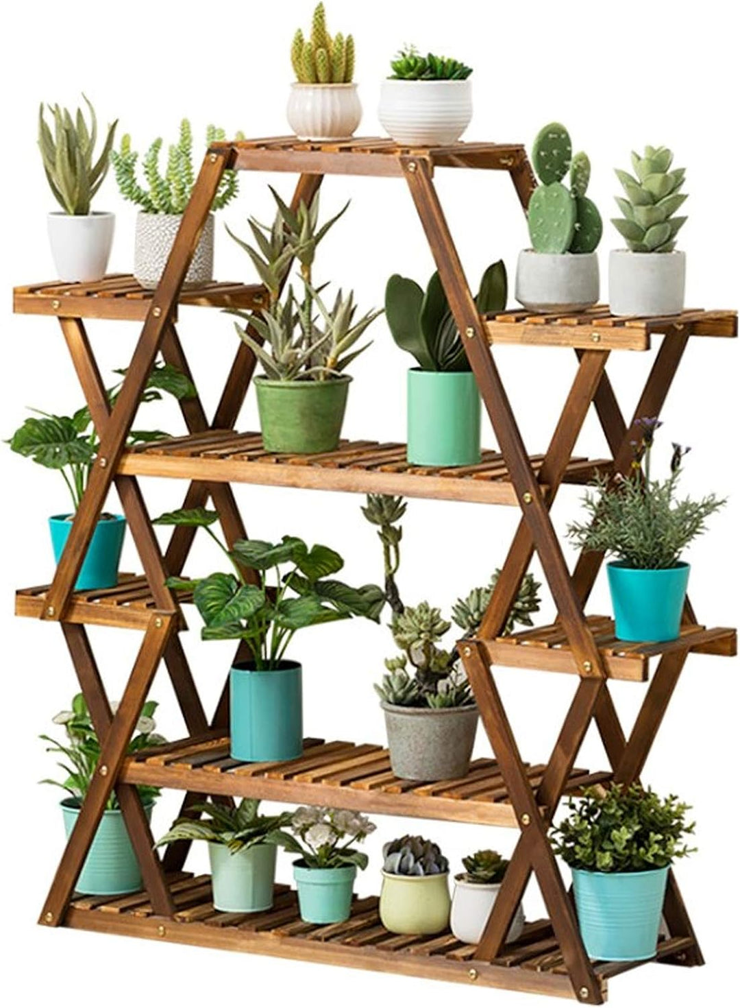 Pflanzenregal, Blumentreppe aus Holz, mehrschichtig, für den Garten, für den Innen- und Aussenbereic