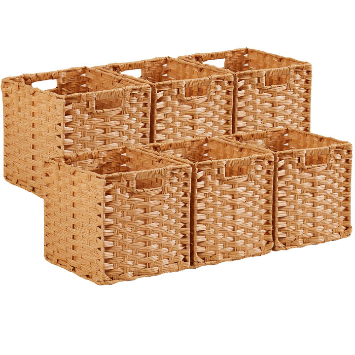 Aufbewahrungskorb, 31x31x31cm Aufbewahrungsboxen aus Polypropylene und Metallstreifenfür Vorratskamm