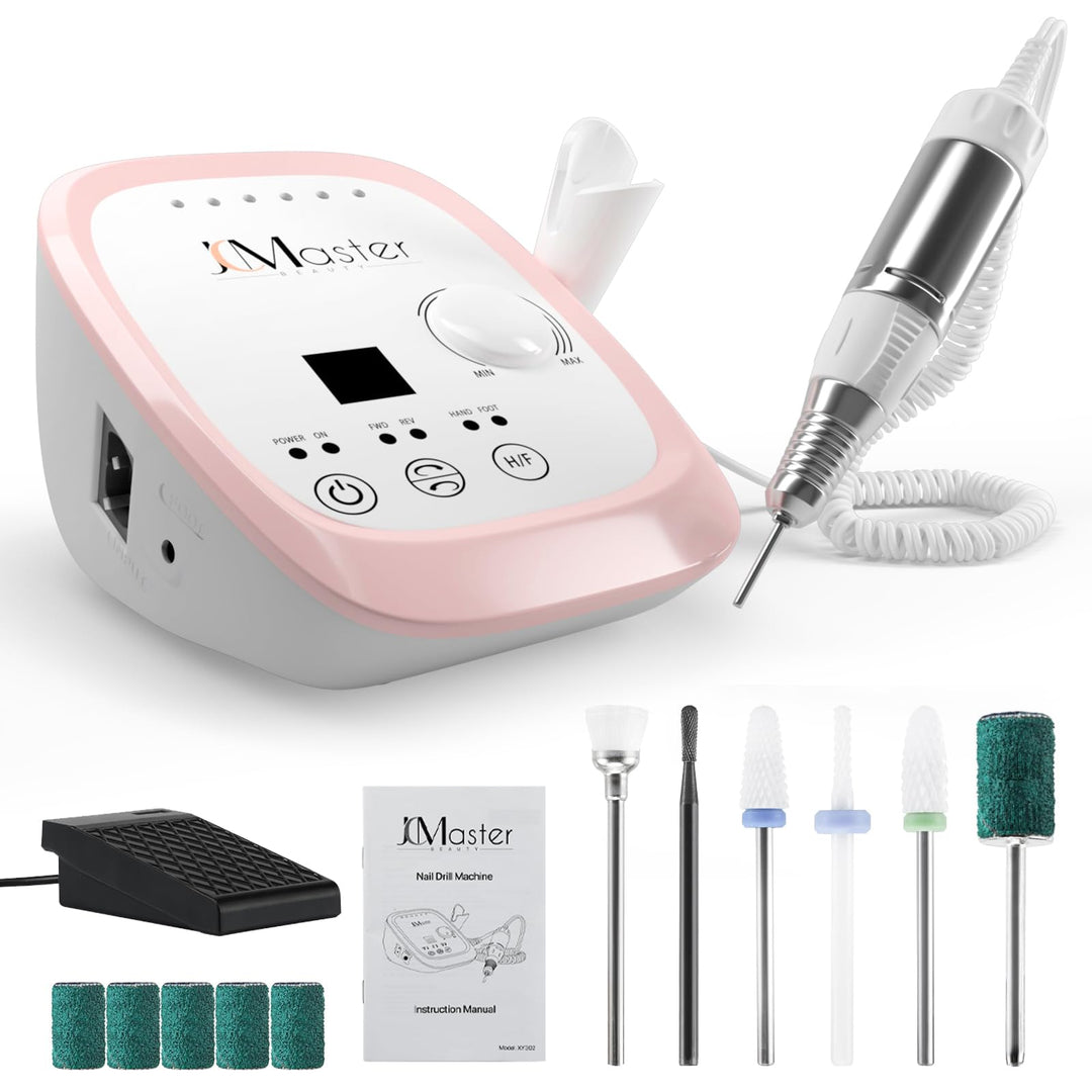 Nagelfräser JCMaster Profi, Fräser Nägel max. 35.000 U/Min, Elektrische Nagelfeile mit Fusspedal für