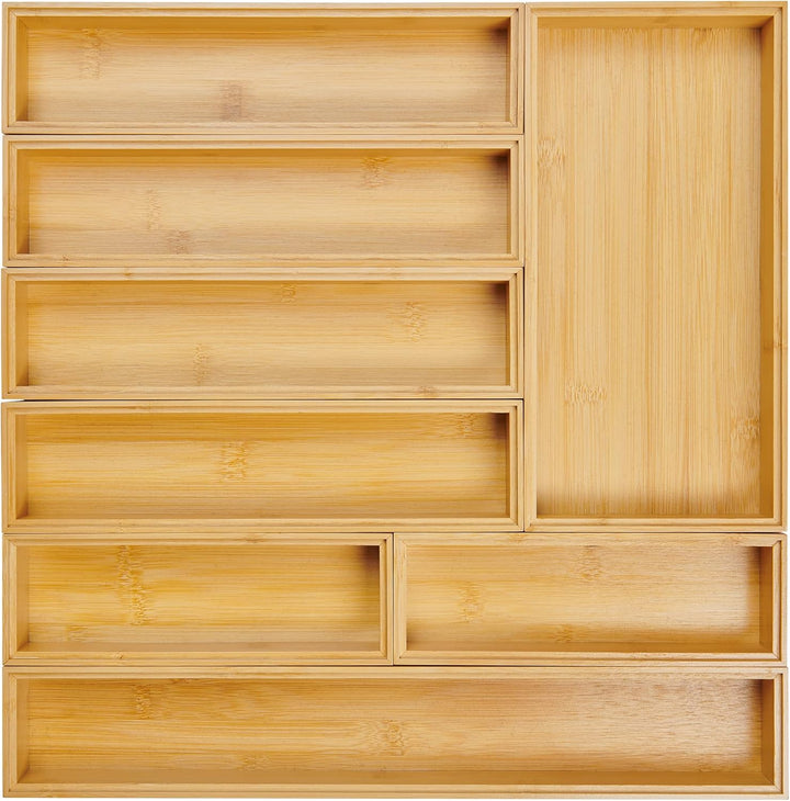 Lurch 10779 Organizer-System Box Einsatz für Schubladen und Aufbewahrungsbox Bambus 14x28cm, 14x28cm