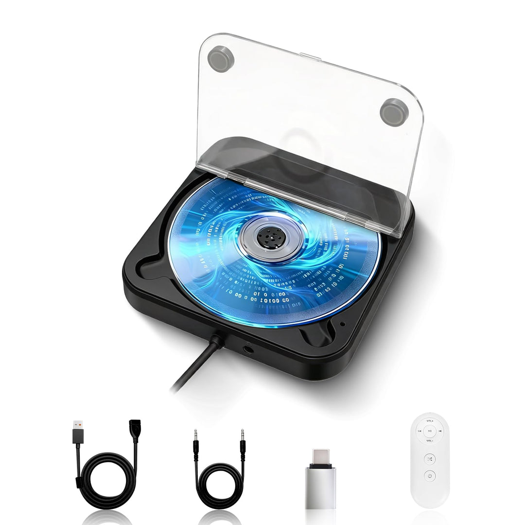 CD Player für Auto mit Silikon Anti-Schock CD Player Auto mit USB-Verlängerungskabel Auto CD Player