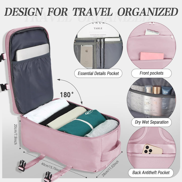xlodea für Ryanair Handgepäck 40x20x25 Rucksack Handgepäck Klein Tasche Flugzeug Reiserucksack Carry