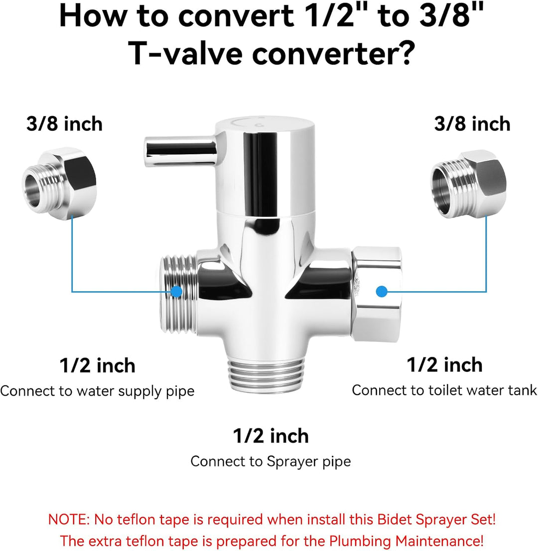 Bidet Handbrause, Hand Gehalten Sprayer Bidet Toilette mit 59-Zoll-Schlauch und Halterung Halter Inc