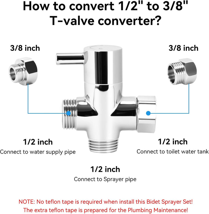 Bidet Handbrause, Hand Gehalten Sprayer Bidet Toilette mit 59-Zoll-Schlauch und Halterung Halter Inc