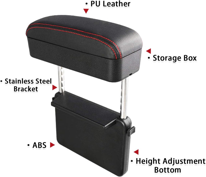 SHAOHAO Universal Armrest Extender, Armlehnenpolster Ellenbogenstütze Organizer, Adjustable Height C