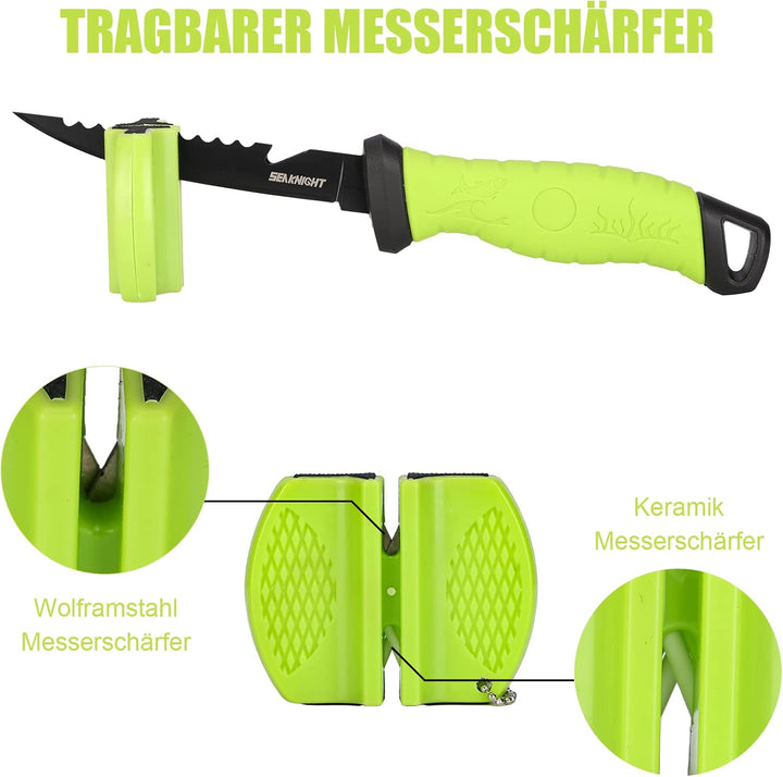 Seaknight Angelmesser 5" 7" 9" Rasiermesser scharfe Edelstahlklinge Filetmesser Rutschfester Gummigr