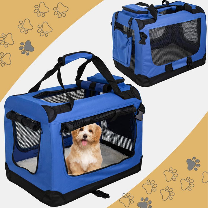 Faltbare Hundebox Transporttasche Transportbox Auto für Katze Hunde Grosse Kleine Box Bag Bed Decke