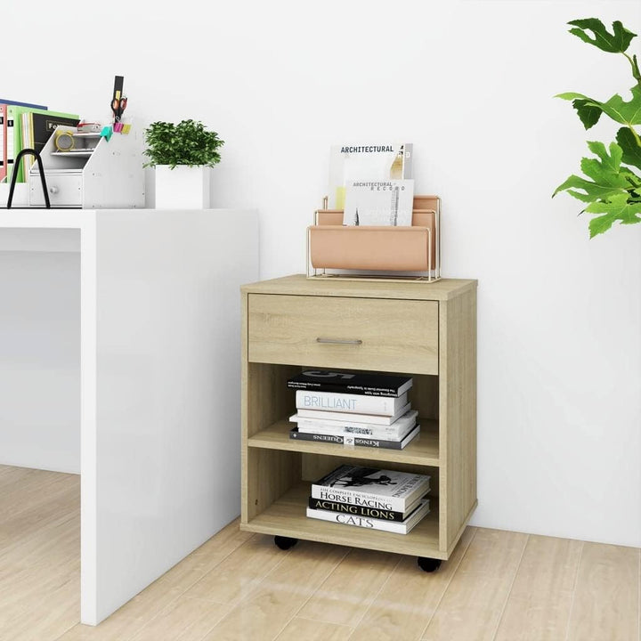 vidaXL Rollschrank mit Schublade Fächern Rollcontainer Büroschrank Aktenschrank Bürocontainer Schran