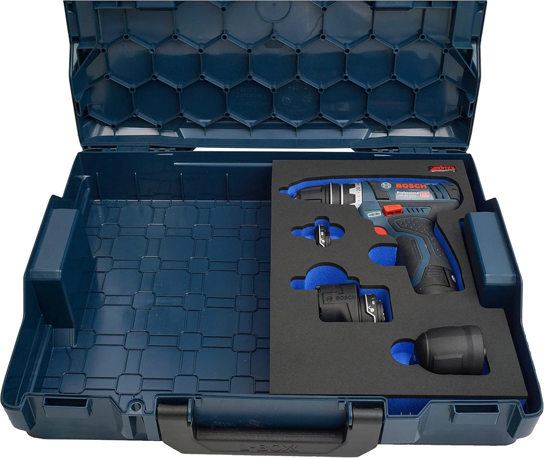 APTEX Schaumeinlage passend für Bosch Professional Akku-Bohrschrauber GSR 12V-15FC für halbe Bosch L