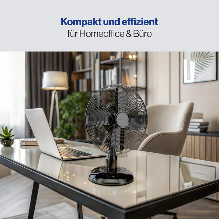 ProfiCare® Ventilator mit Schwenkfunktion | Ventilator leise 3 Stufen | Ø 25 cm | Tischventilator 30