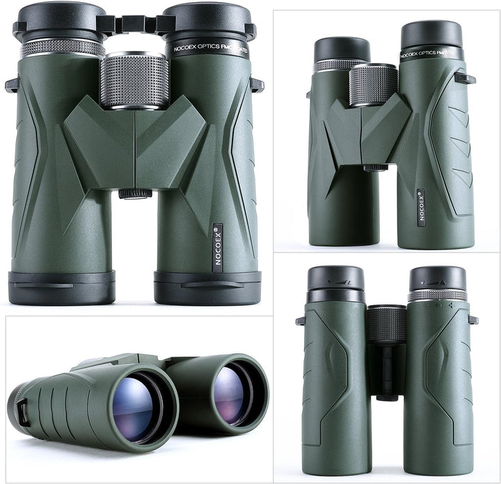 NOCOEX 10x42 Fernglas Erwachsene，Hochleistungs Vergrösserung Tragbar Ferngläser，Ideal für Vogelbeoba