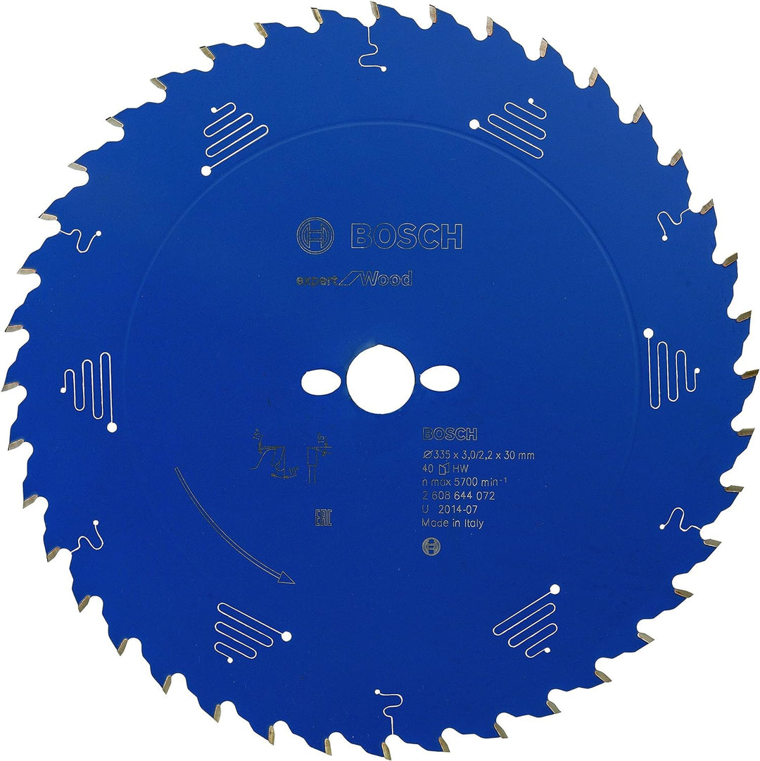 Bosch Professional 1x Kreissägeblatt Expert for Wood (Holz, Sägeblatt Ø 335 x 30 x 3 mm, 40 Zähne, Z