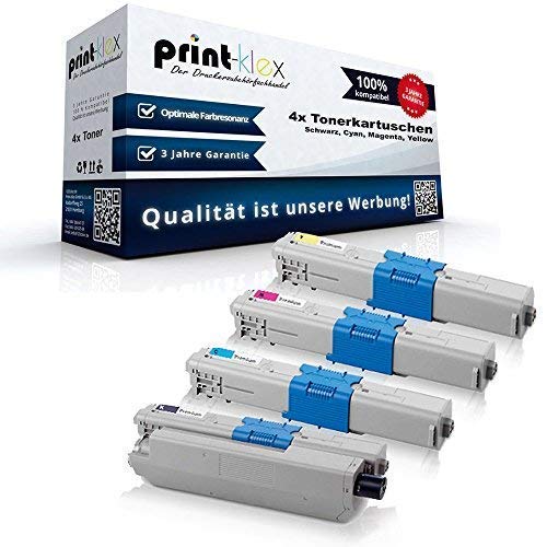 Print-Klex Toner Sparset kompatibel für Oki C310 C310DN C330 C330DN C331 C331DN C510 C510DN C511 C51