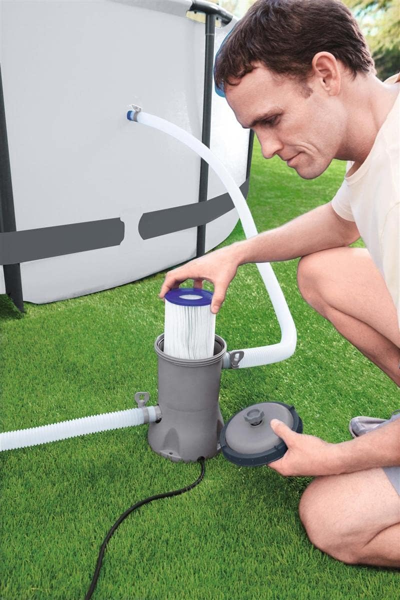 Poolreinigung Set Flowclear BestWay 3.028 l/h Pumpe + Filter Filterpumpe