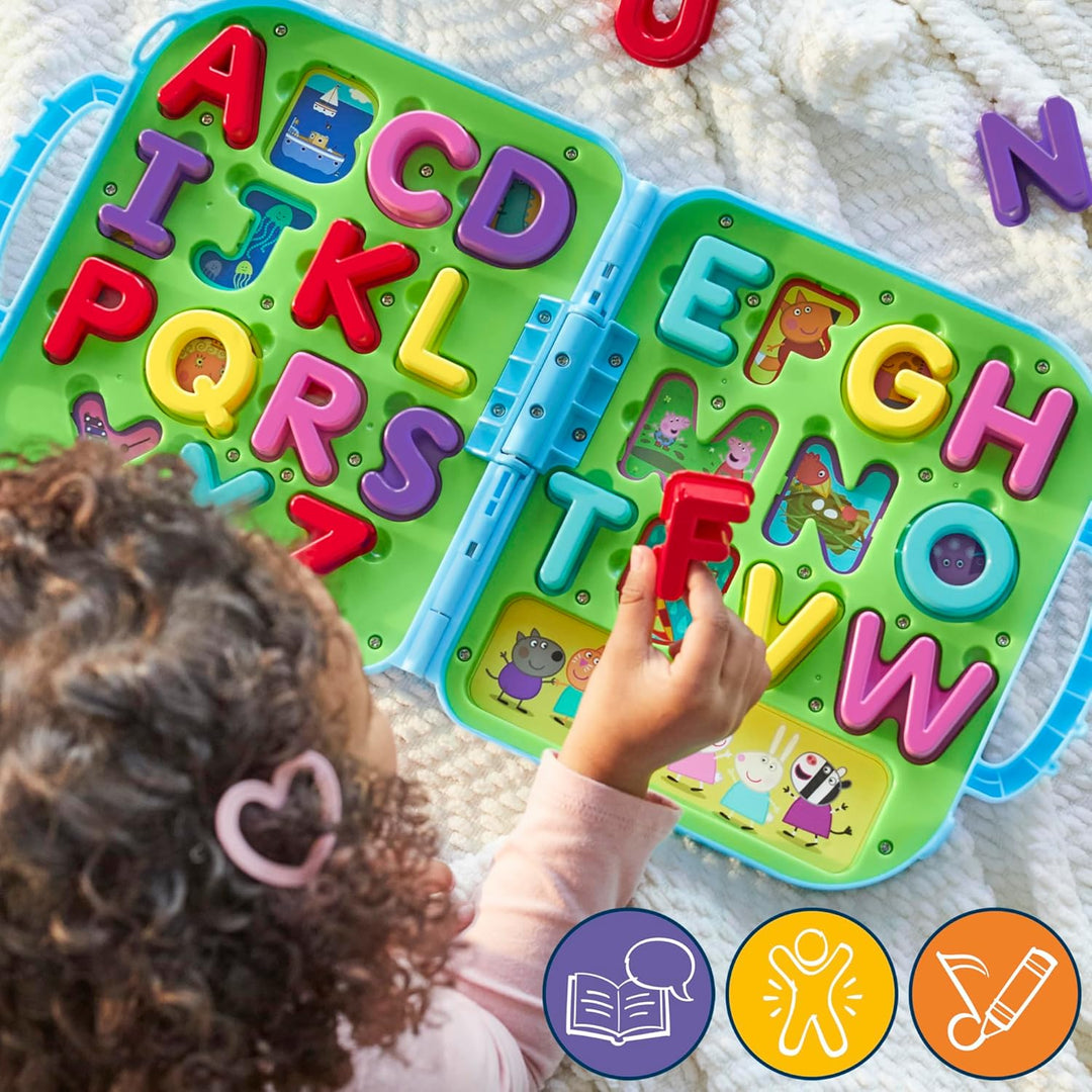 Peppa Pig Peppas Buchstabenbox, Alphabet-Puzzle, Vorschul-Spielzeug