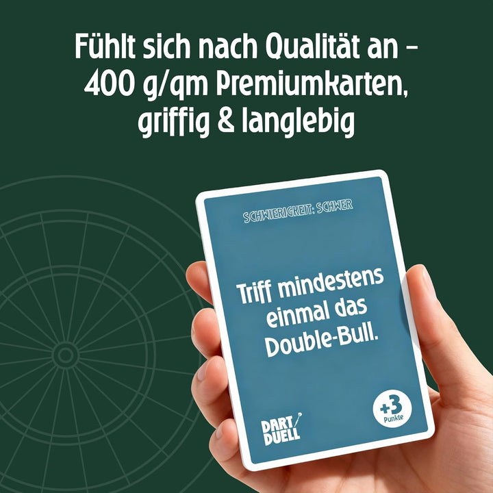 Creatastic - Dart Duell Kartenspiel, Dart Zubehör Kartenspiele Geschenk, 48 Aufgaben in 3 Schwierigk