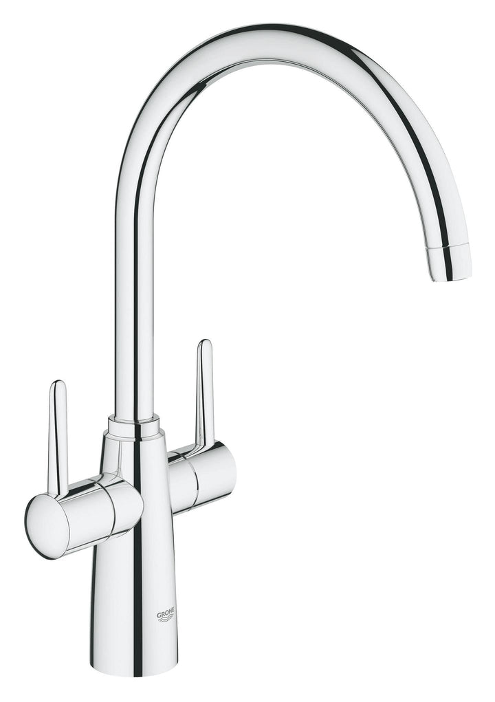 Grohe Ambi | Küchenarmatur - Spültischarmatur | Zweigriff, hoher Auslauf | 30189000 Chrom, Chrom