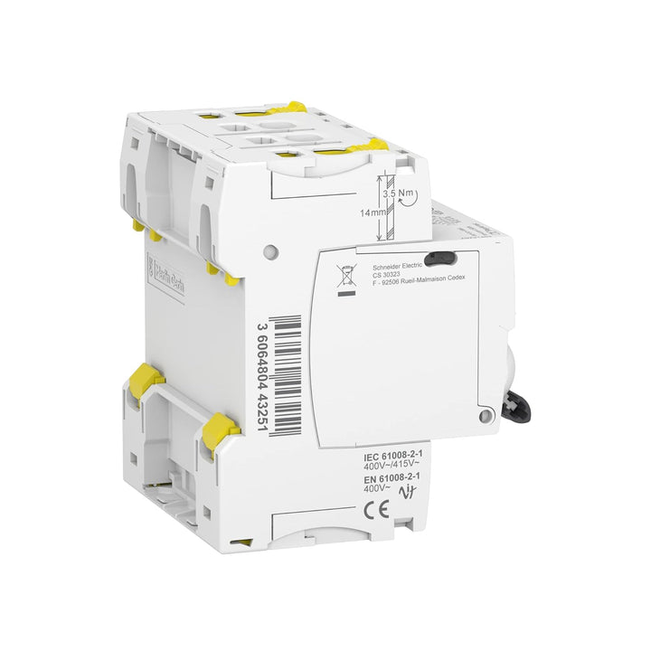 Schneider Electric Fehlerstrom-Schutzschalter FI SCHALTER ACTI9 IID 4P 63A 30MA TYP A, A9Z1463 4-Pol