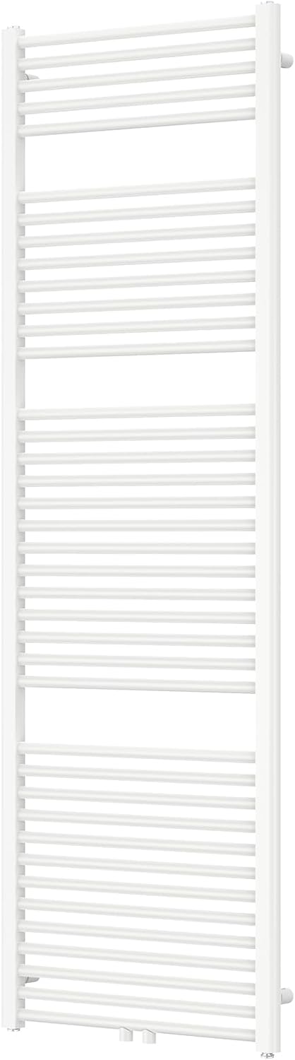 YEAUPE PRO Radiator für Warmwasseranlagen mit Handtuchhalter, Stahlkonstruktion, 1800 x 600 mm, Weis