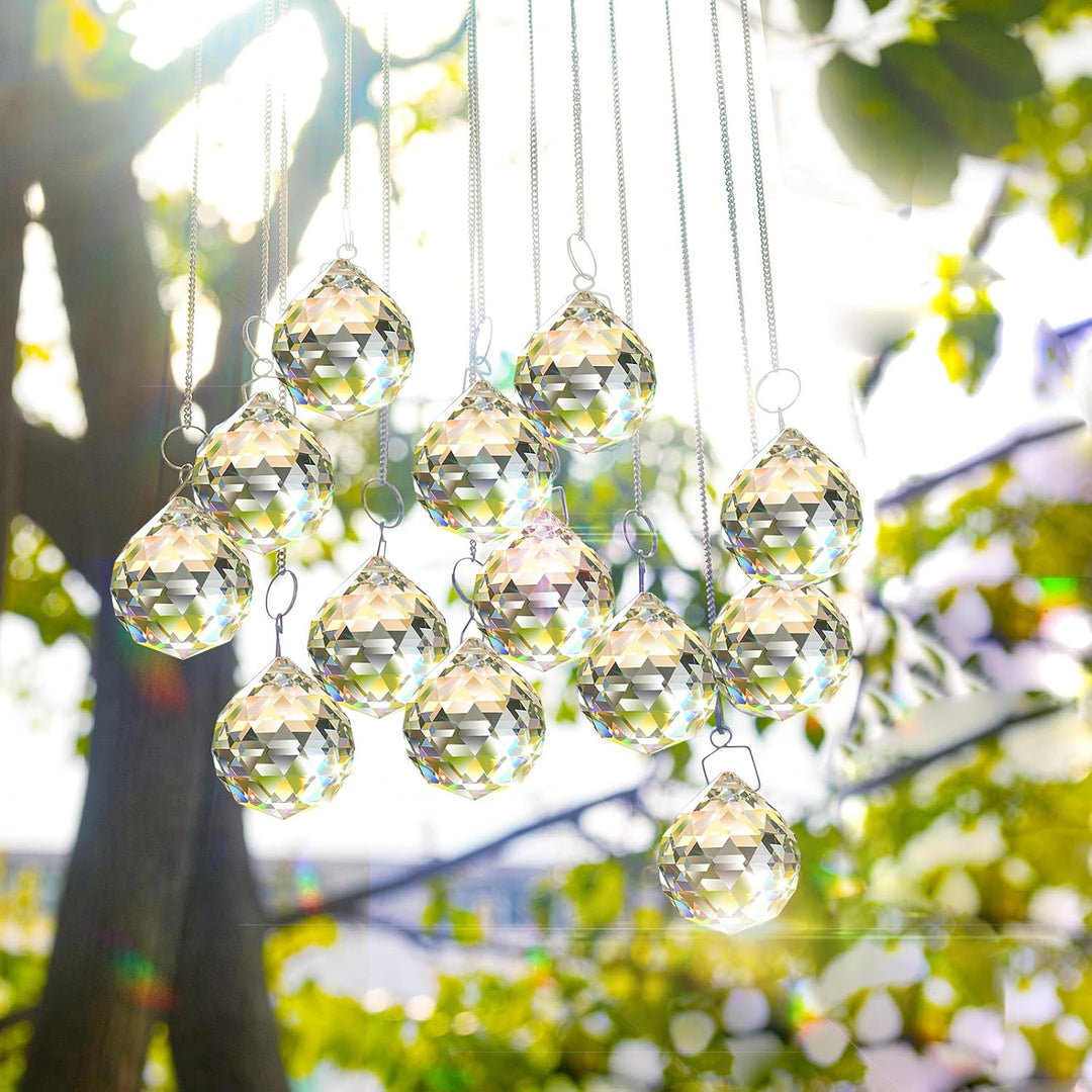 Merrynine transparente Kristallkugelprisma Sonnenlicht fängt Regenbogen Anhänger Hersteller, verwend