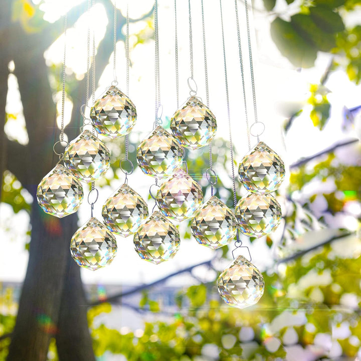 Merrynine transparente Kristallkugelprisma Sonnenlicht fängt Regenbogen Anhänger Hersteller, verwend