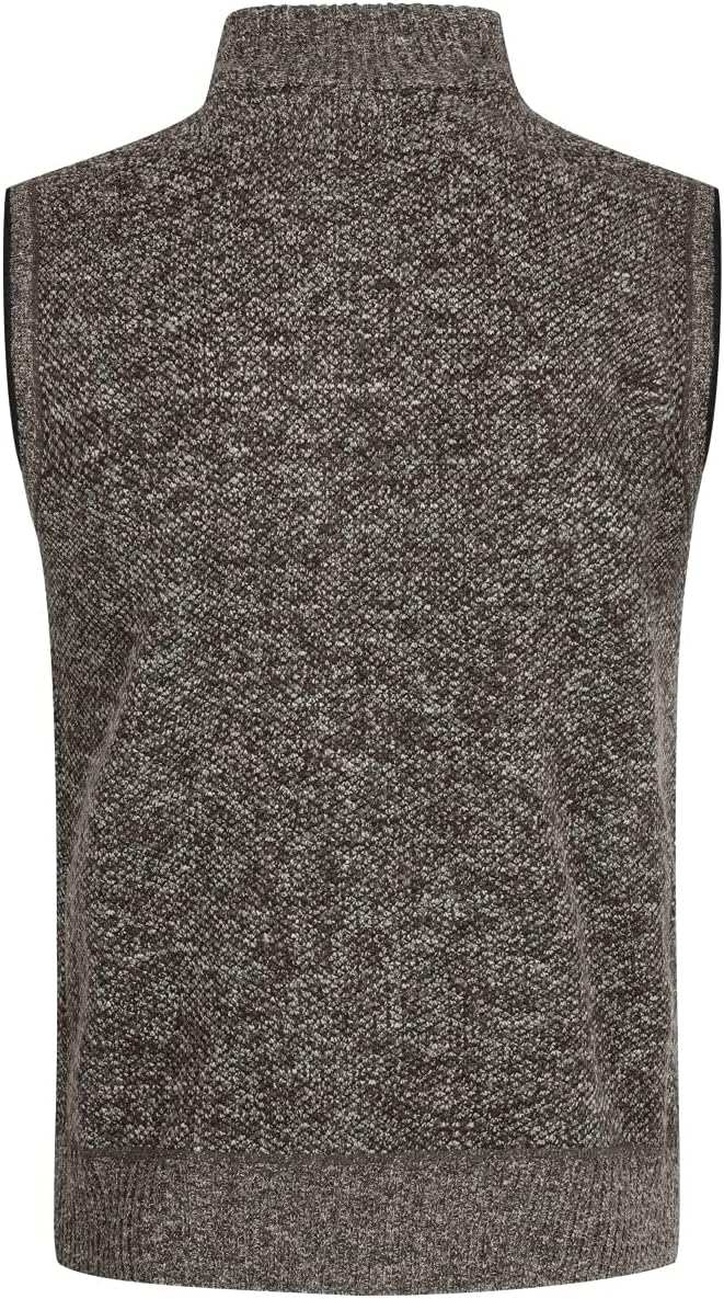 YOUTHUP Herren Weste Fleece Fütterung Winter Frühling Strickjacke Ärmellose Fleecejacke Stehkragen S