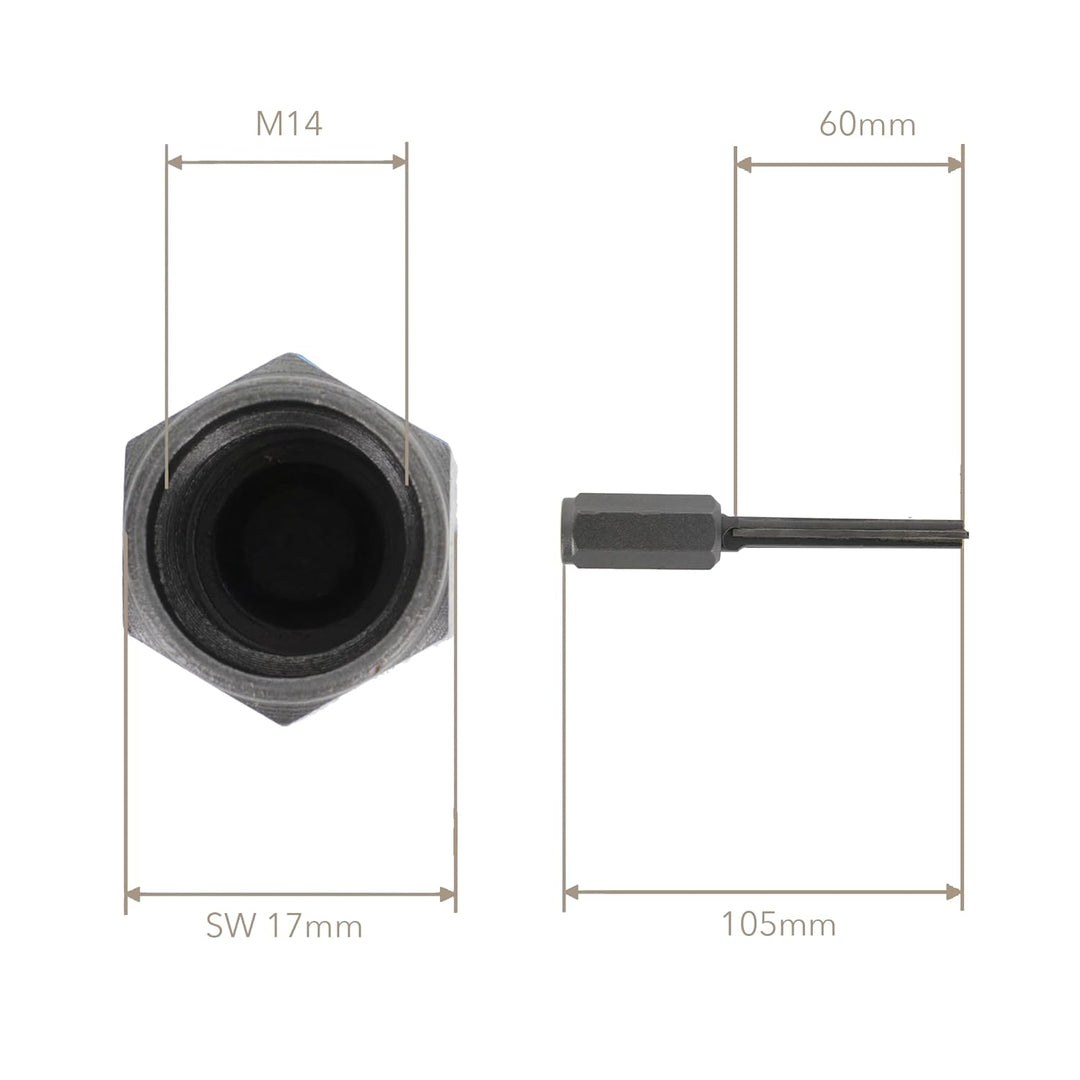 PRODIAMANT Hartmetall Fugenfräser 8 mm Schneidenlänge 60mm für Winkelschleifer Mörtelfräser mit M14