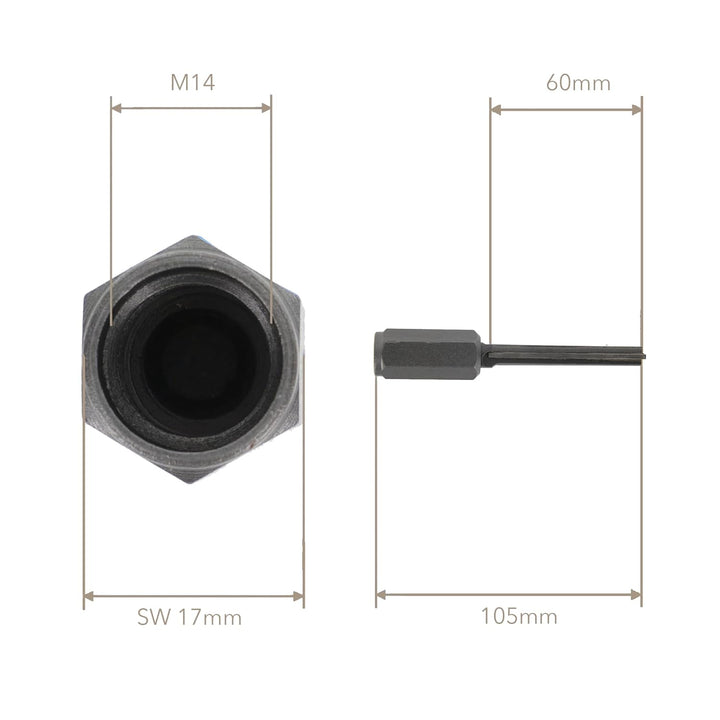 PRODIAMANT Hartmetall Fugenfräser 8 mm Schneidenlänge 60mm für Winkelschleifer Mörtelfräser mit M14