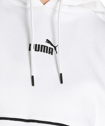 PUMA Damen Power Safari Hoodie FL Sweatshirt S Weiss, S Weiss