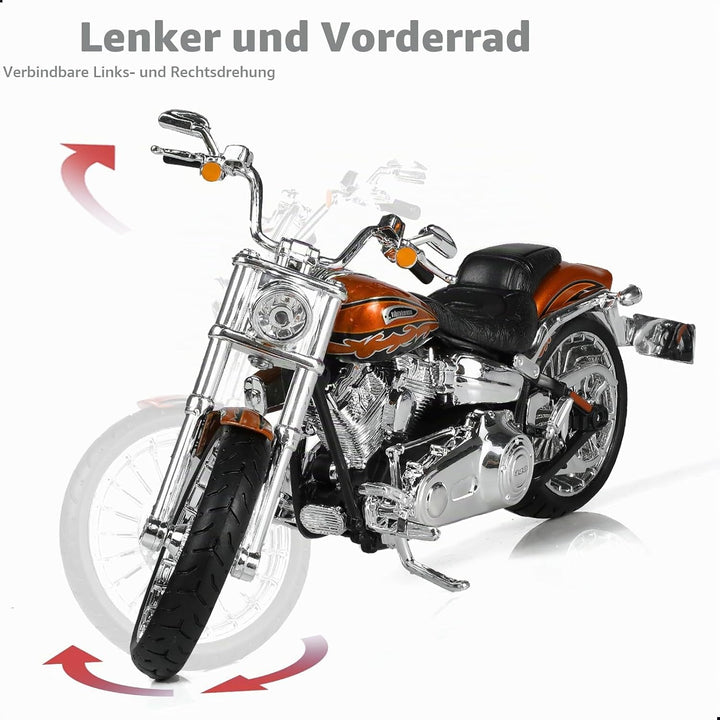 Risopen Motorradspielzeug kompatibel für Harley Davidson 1:12 Mini Motorradmodell Dascast Moto für 5