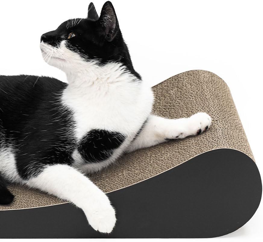 Petrebels Kratzpappe Lily 75, Katzen Kratzbrett aus sehr stabilem Karton, Kratzkarton 75 x 31 x 13 c