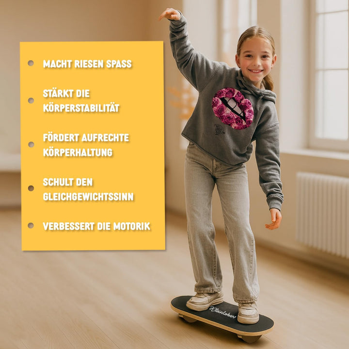 KLEINTOBER Kinder Balance Board I Balancierbrett Kinder mit 3 Schwierigkeitsstufen I Wackelbrett aus