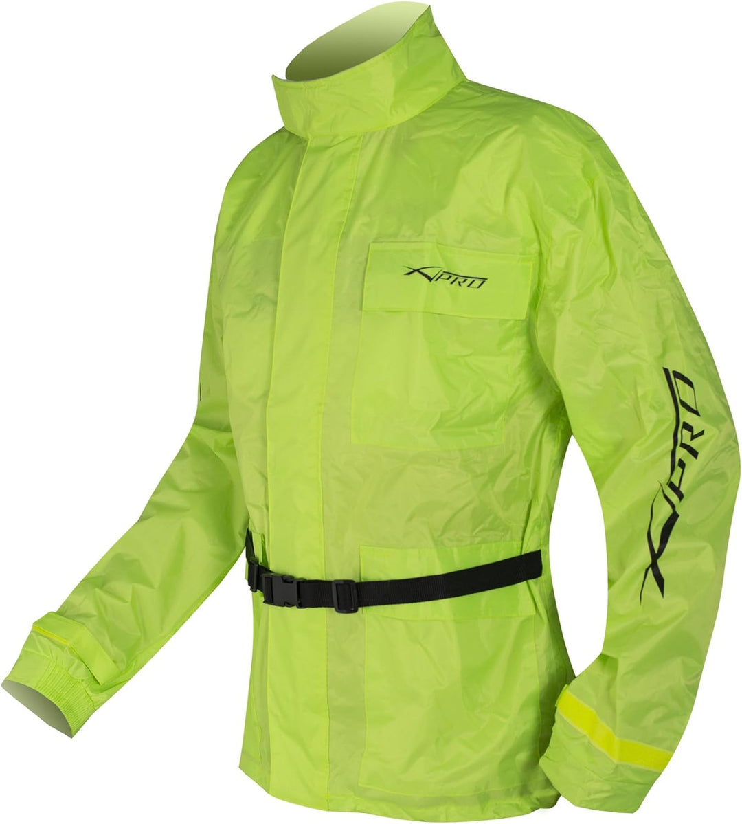 A-Pro Wasserdichte Regen Jacke und Hose Anzug Kombi Hoehe Sichtbarkeit Fluo XL