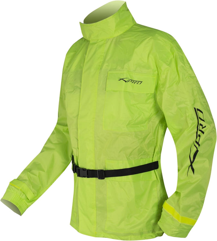 A-Pro Wasserdichte Regen Jacke und Hose Anzug Kombi Hoehe Sichtbarkeit Fluo XL