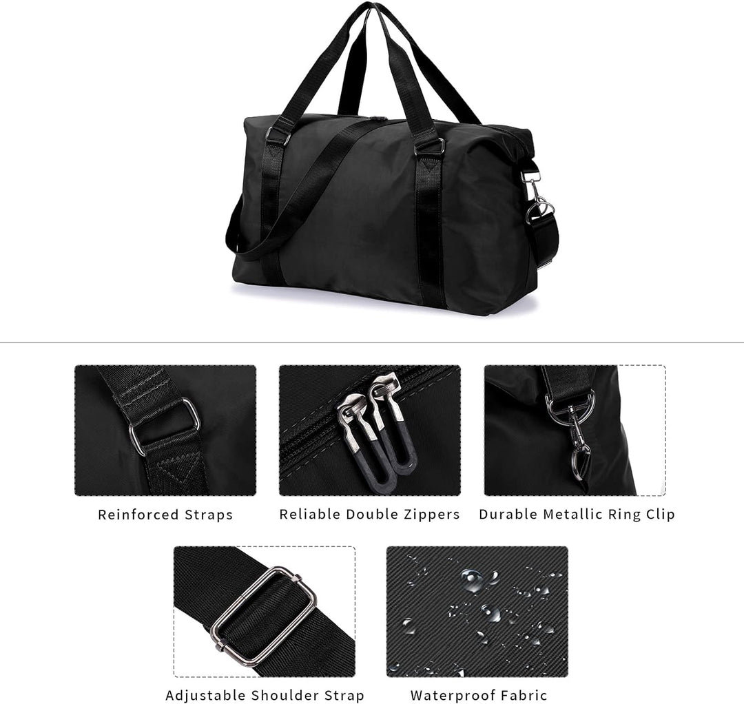 HAWEE Reisetasche Herren Gross Weekender Sporttasche Damen Wasserdicht Gym Bag Leichte Handgepäck Ta